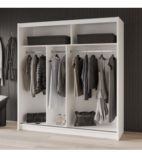 GABA PREMIUM DK 203 cm Sliding Door Wardrobe with Mirror