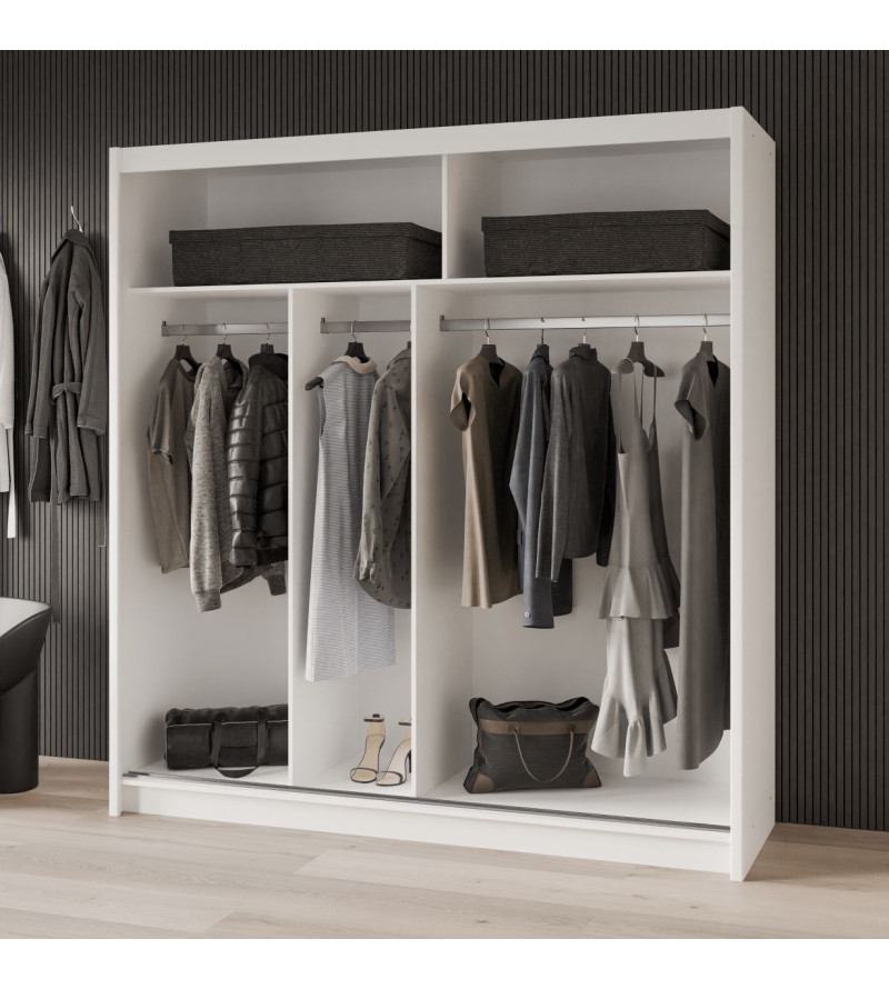 GABA PREMIUM DK 203 cm Sliding Door Wardrobe with Mirror