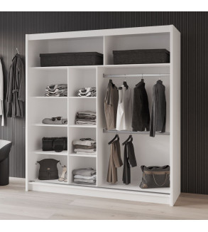 GABA PREMIUM DK 203 cm Sliding Door Wardrobe with Mirror