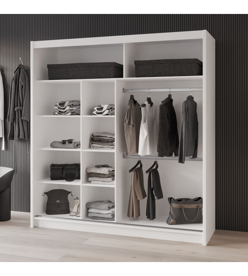 GABA PREMIUM DK 203 cm Sliding Door Wardrobe with Mirror
