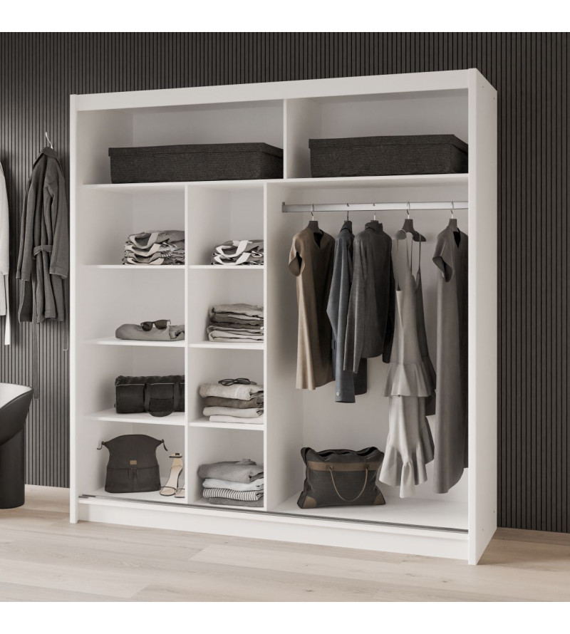 GABA PREMIUM DK 203 cm Sliding Door Wardrobe with Mirror