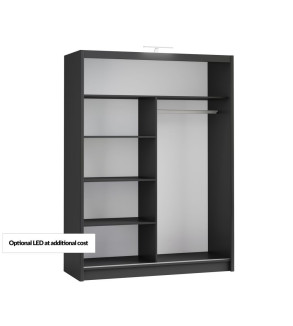 GABA PREMIUM PS 150 cm Sliding Door Wardrobe with Mirror