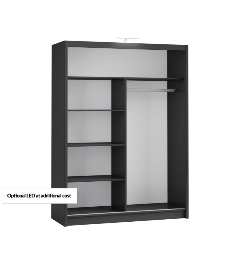 GABA PREMIUM PS 150 cm Sliding Door Wardrobe with Mirror